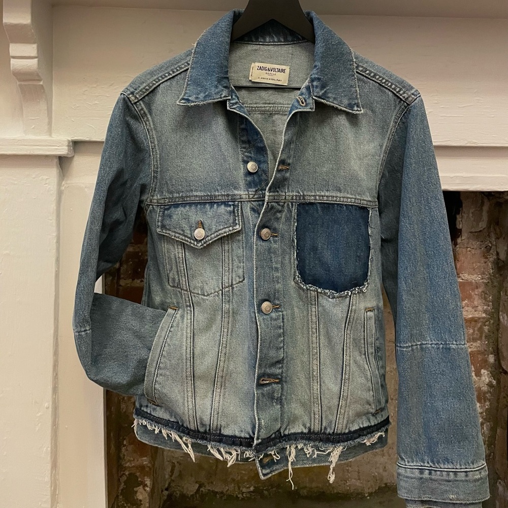 Zadig & Voltaire "Klausi" Patchwork Jean Jacket